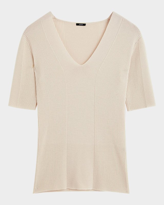 Ribbed Merino Wool Top